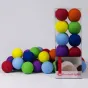 Гирлянда хлопковые фонарики Сotton Ball Rainbow