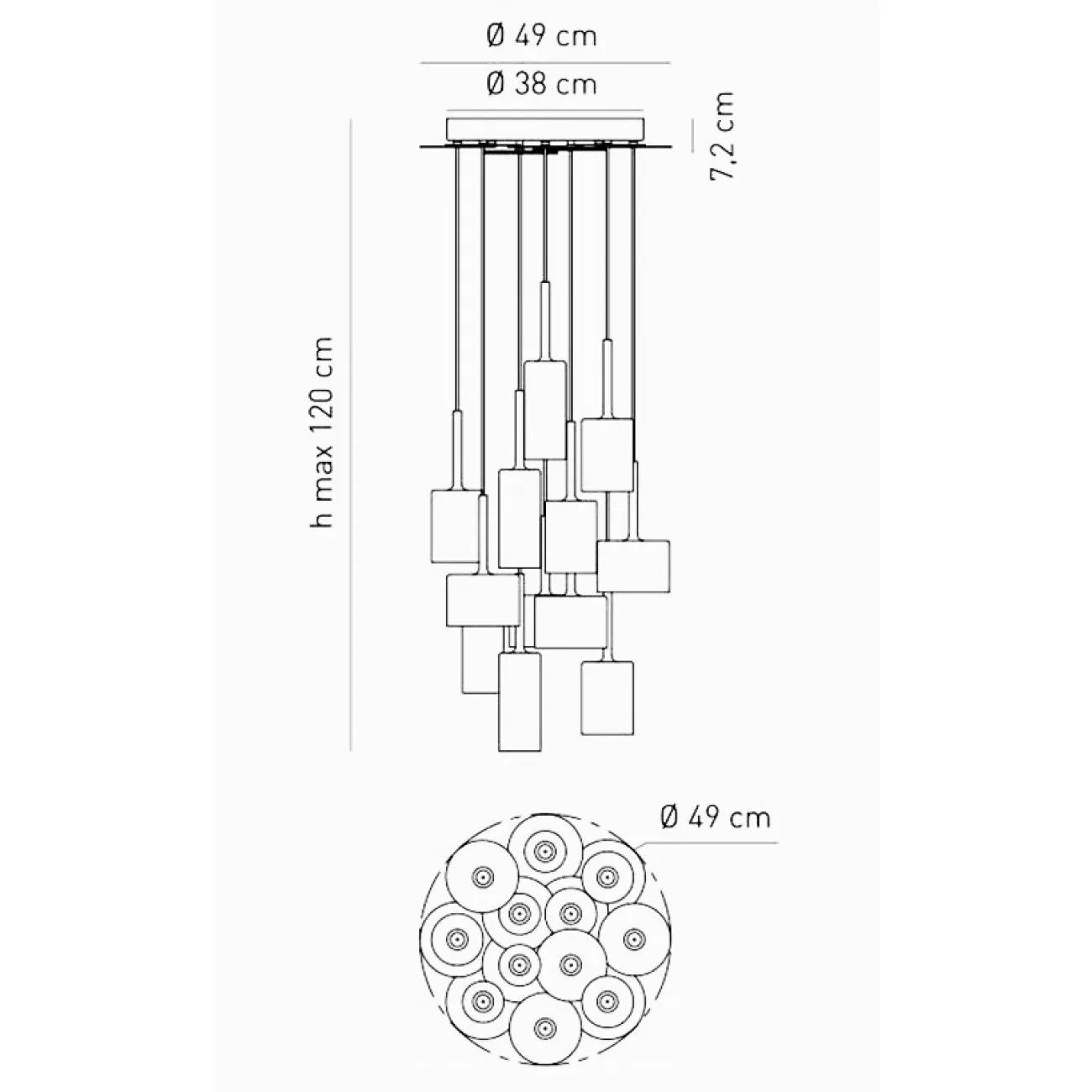 Люстра AXO Light Spillray Suspension Lamp от LaLume