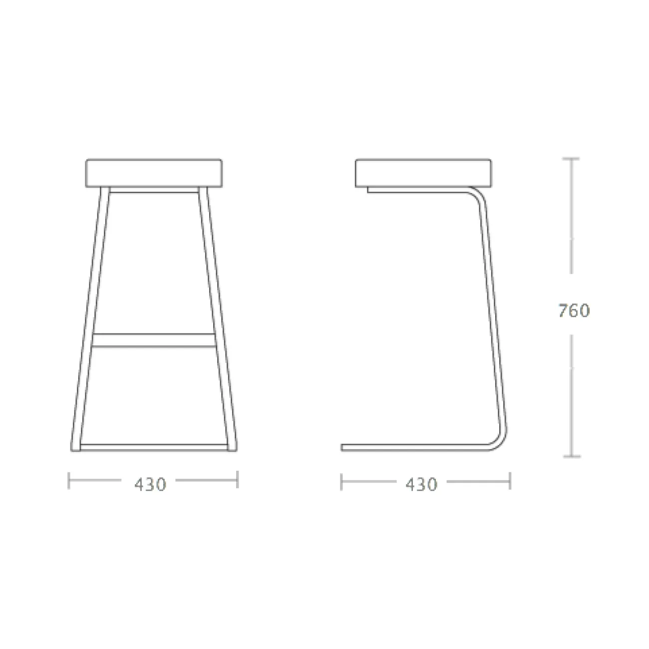 Барный стул Four Seasons designed by Ludwig Mies van der Rohe		 in 1958 от LaLume