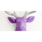 Голова оленя - Фиолетовая / серебряные рога от LaLume