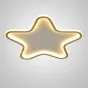Потолочный светильник с внутренней и внешней LED-подсветкой по контуру плоского корпуса в форме звезды CARLY D55