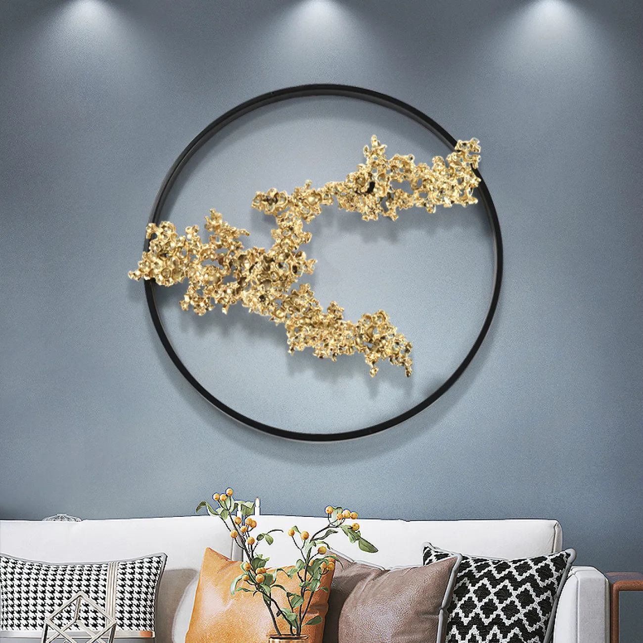 Дизайнерский настенный декор круг LaLume-KKK00253