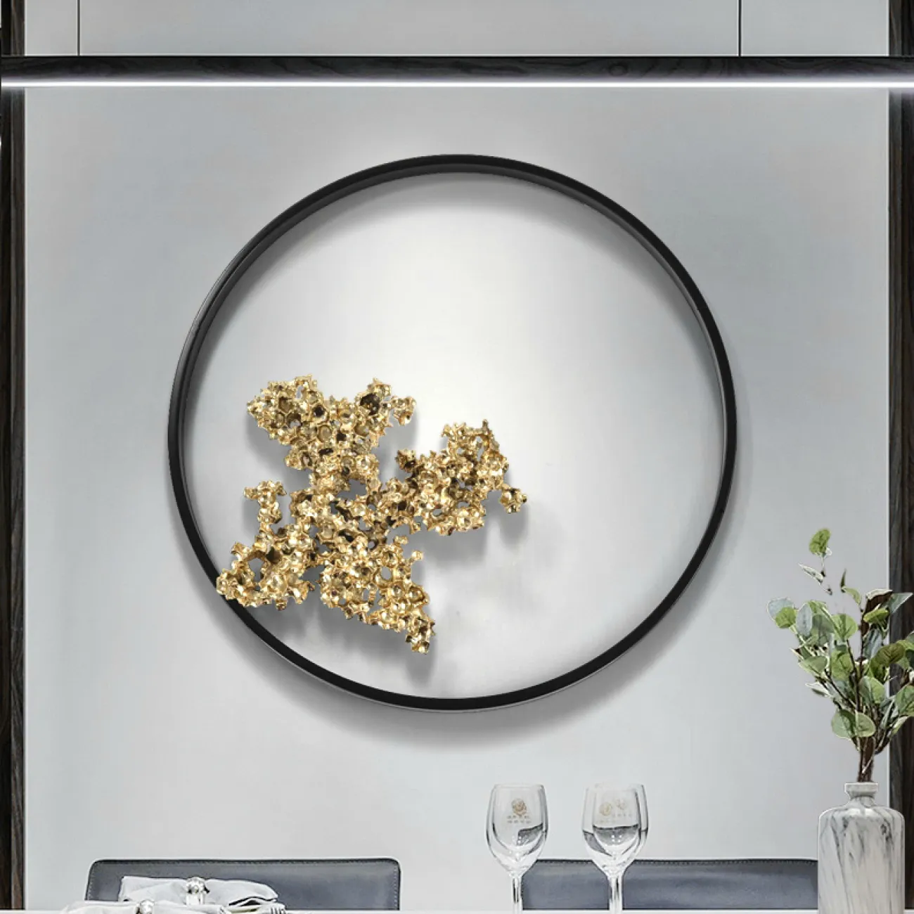 Дизайнерский настенный декор круг LaLume-KKK00253