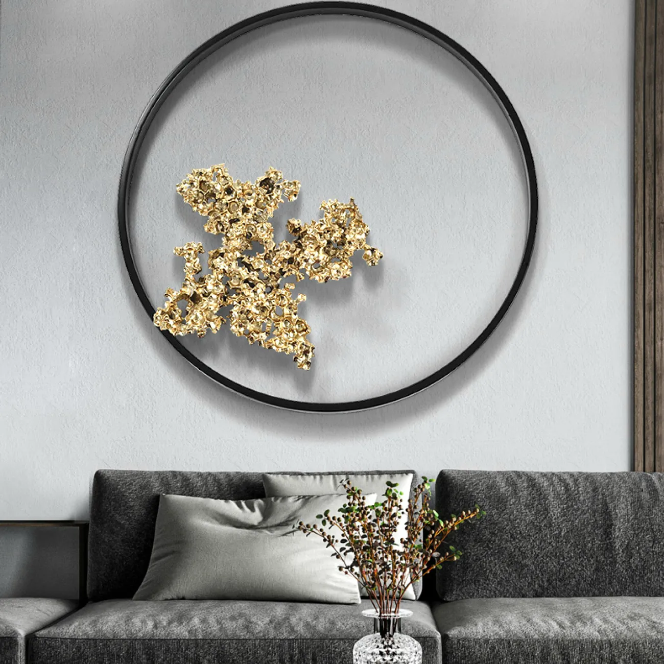 Дизайнерский настенный декор круг LaLume-KKK00253