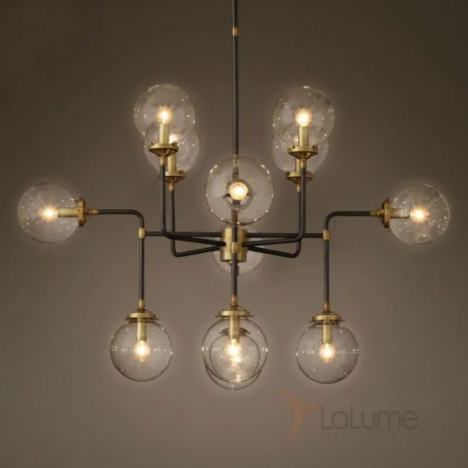 Люстра Bistro Globe Clear Glass Chandelier 12 от LaLume