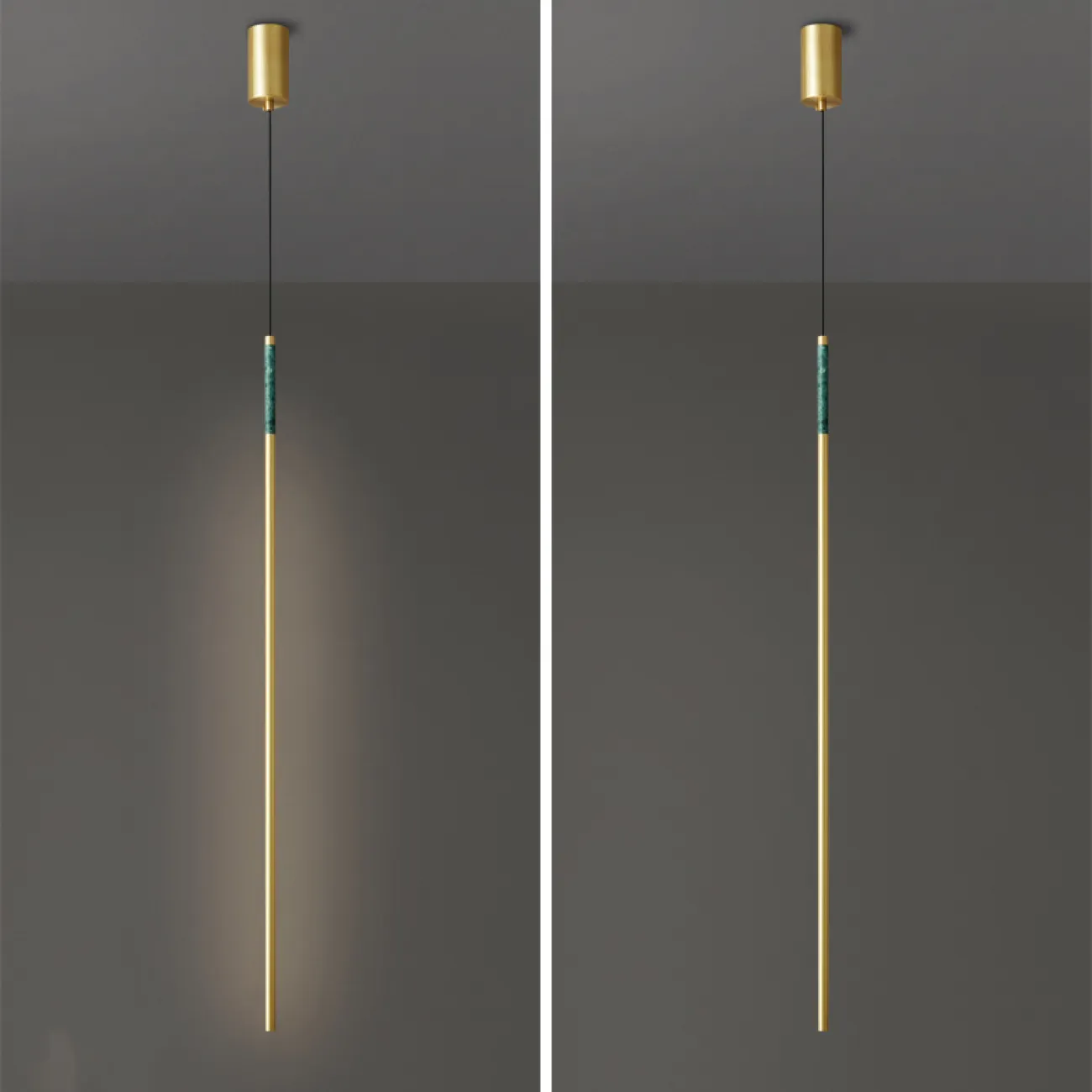 Подвесной светильник VELLAMO H63 Green от ImperiumLoft