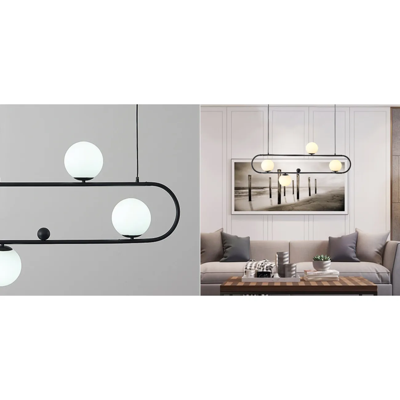 Люстра Horizontal Balls Balance Black 4 Люстра Horizontal Balls Balance Black 4