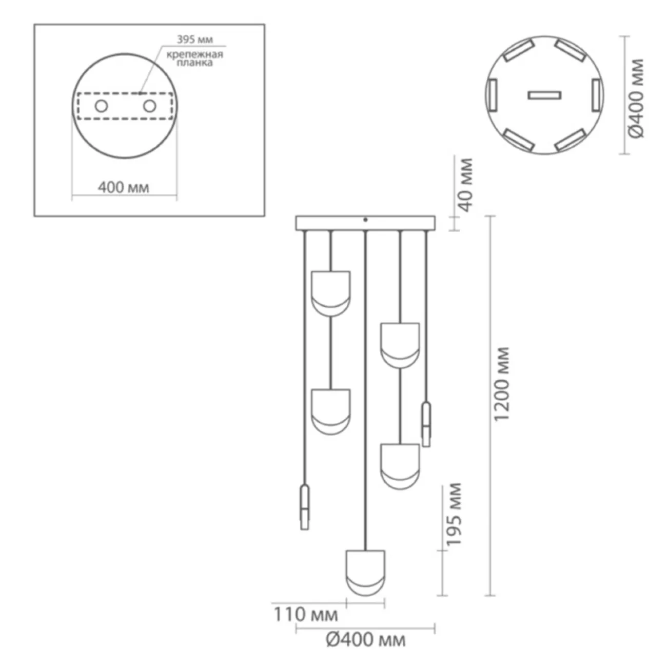 Светильник Segment Seven Pendant Lights Светильник Segment Seven Pendant Lights