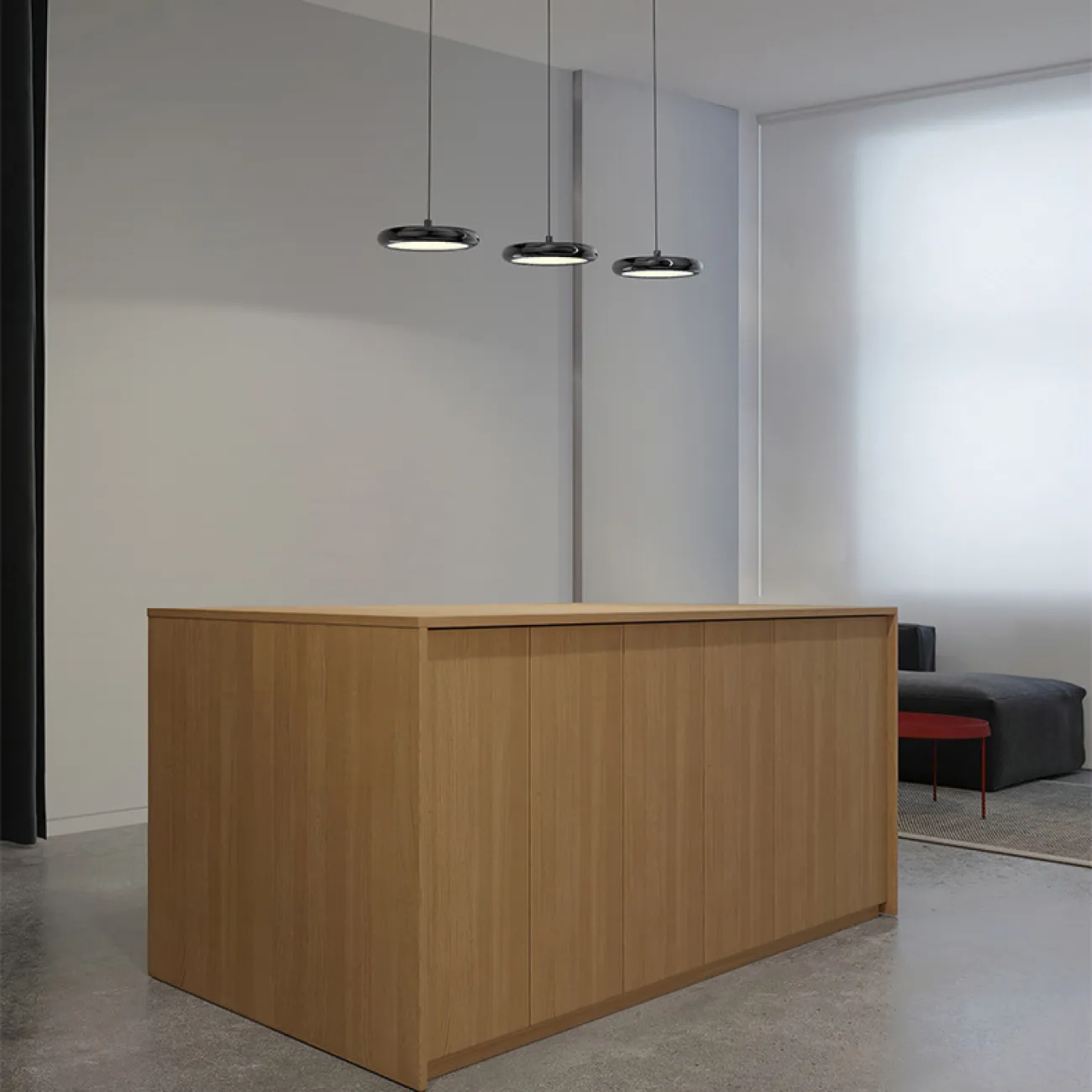 Готовая комбинация подвесных светодиодных светильников с металлическим корпусом дискообразной формы SEGOL TRIO L78