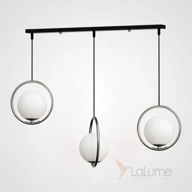 Подвесной светильник HOOP-TRIO Серебро, Круг, Планка от ImperiumLoft Подвесной светильник HOOP-TRIO Серебро, Круг, Планка от ImperiumLoft