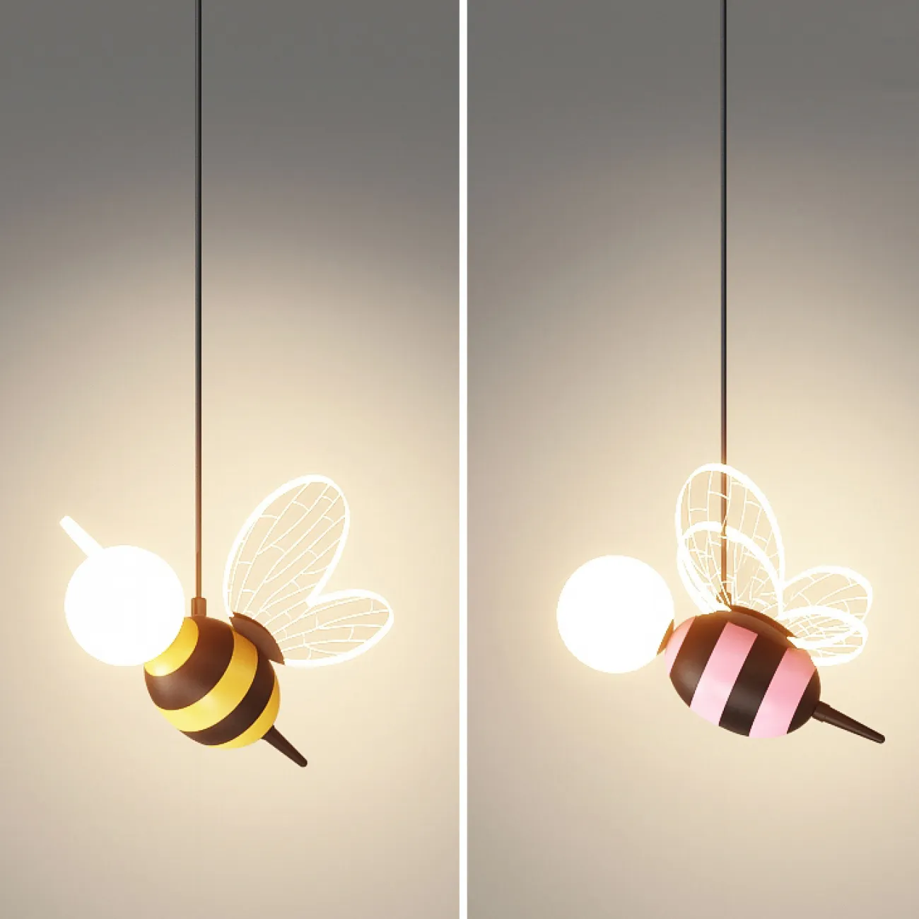 Подвесной светильник BEE Pink от ImperiumLoft