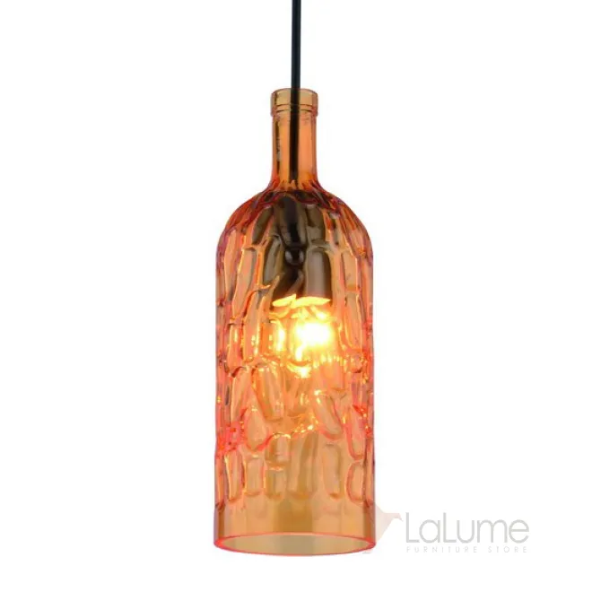 Подвесной светильник Geometry Glass Amber Bottle Pendant от LaLume