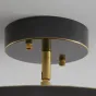 Серия потолочных светодиодных светильников с дисковидным корпусом на шарнирной стойке из латуни BIRK D30 Black