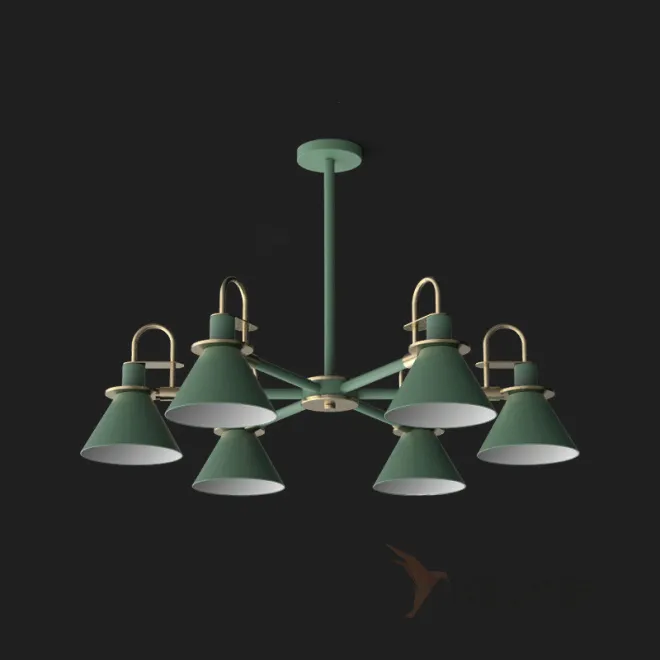 Люстра на штанге CODA D88 Green от ImperiumLoft