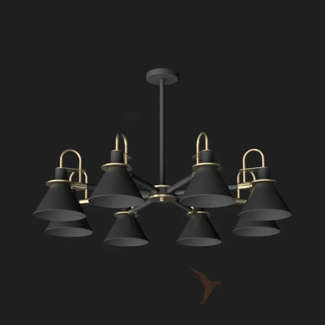 Люстра на штанге CODA D94 Black от ImperiumLoft