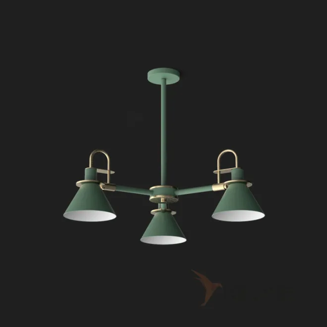 Люстра на штанге CODA D76 Green от ImperiumLoft