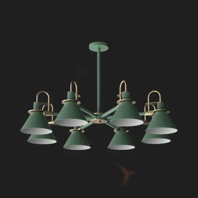 Люстра на штанге CODA D94 Green от ImperiumLoft