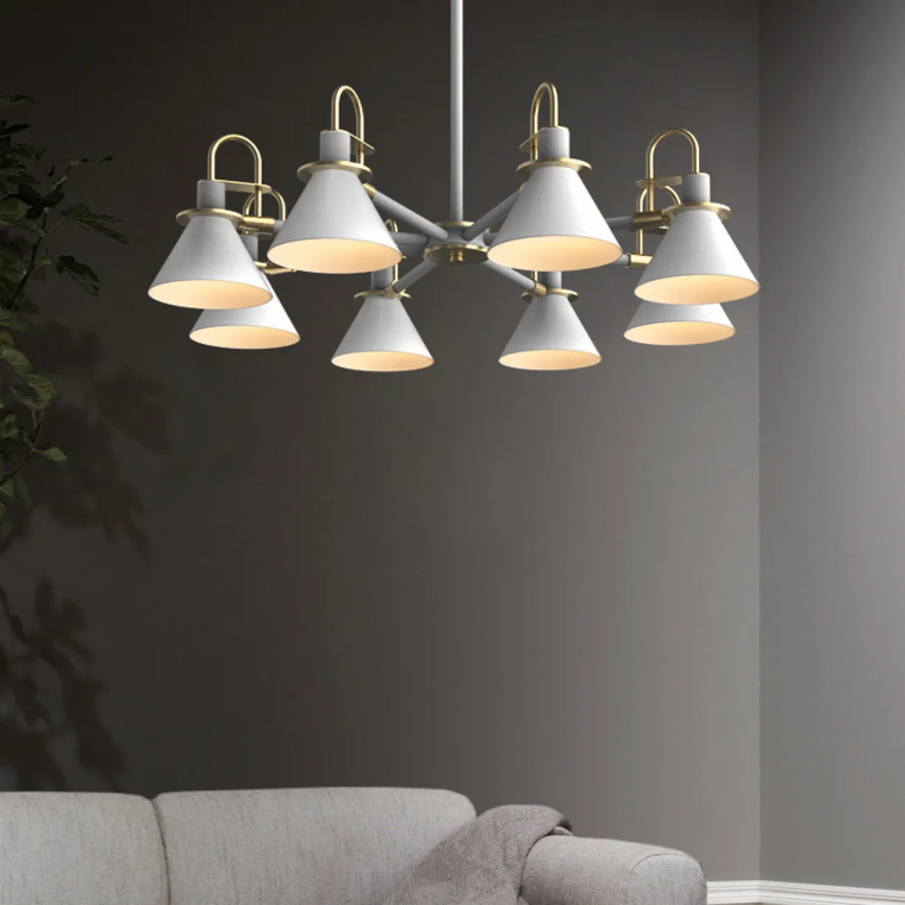 Люстра на штанге CODA D88 Black от ImperiumLoft