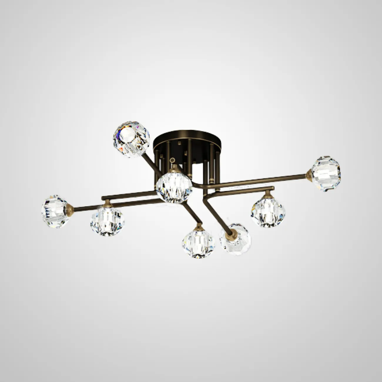 Потолочная люстра RH CH L4 Brass Black от ImperiumLoft