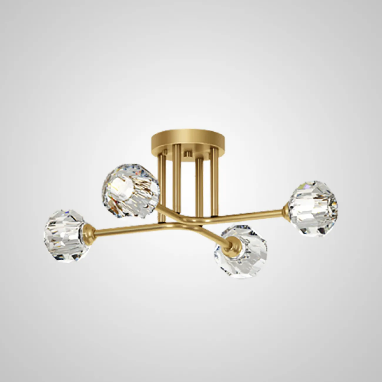 Потолочная люстра RH CH L4 Brass Black от ImperiumLoft
