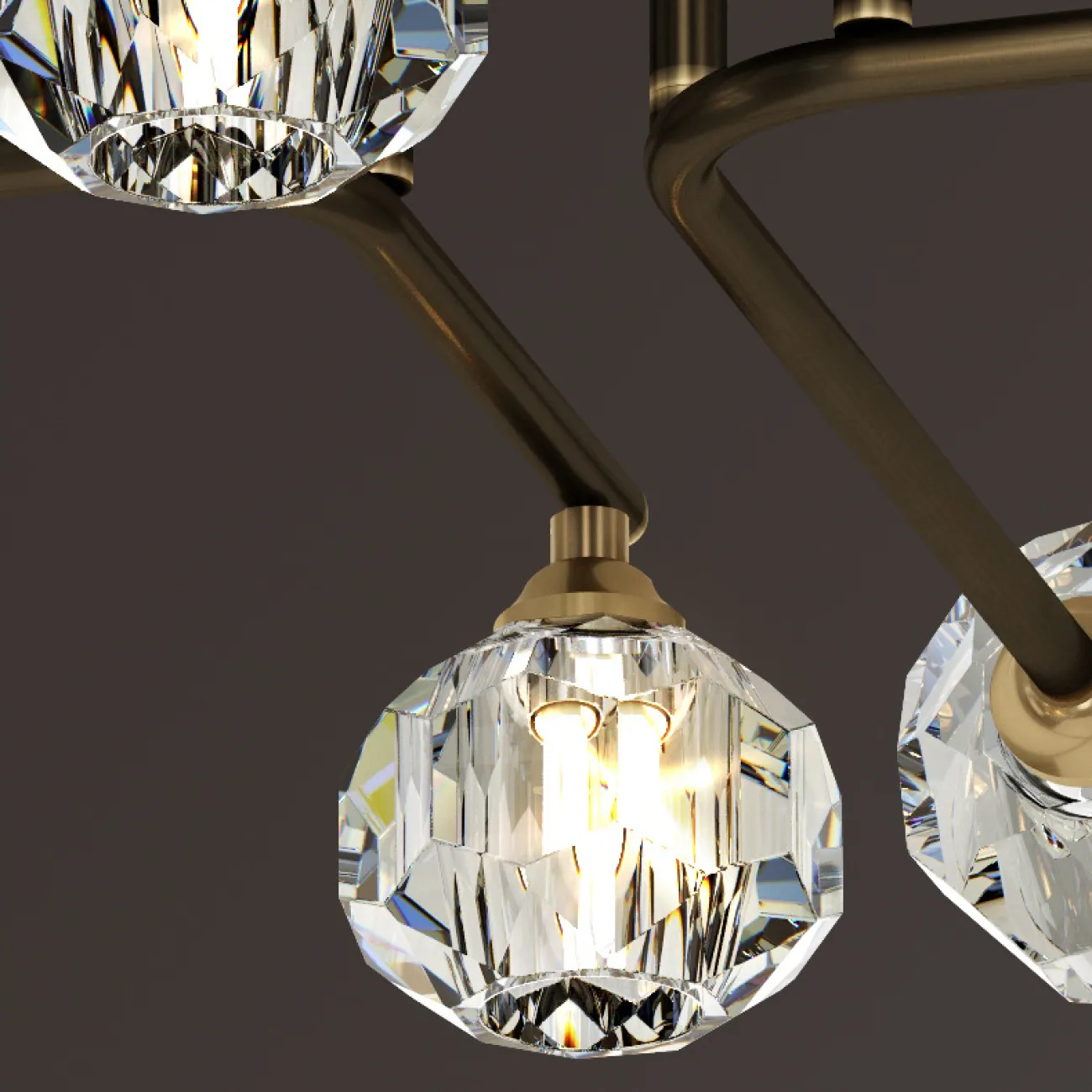 Потолочная люстра RH CH L4 Brass Black от ImperiumLoft