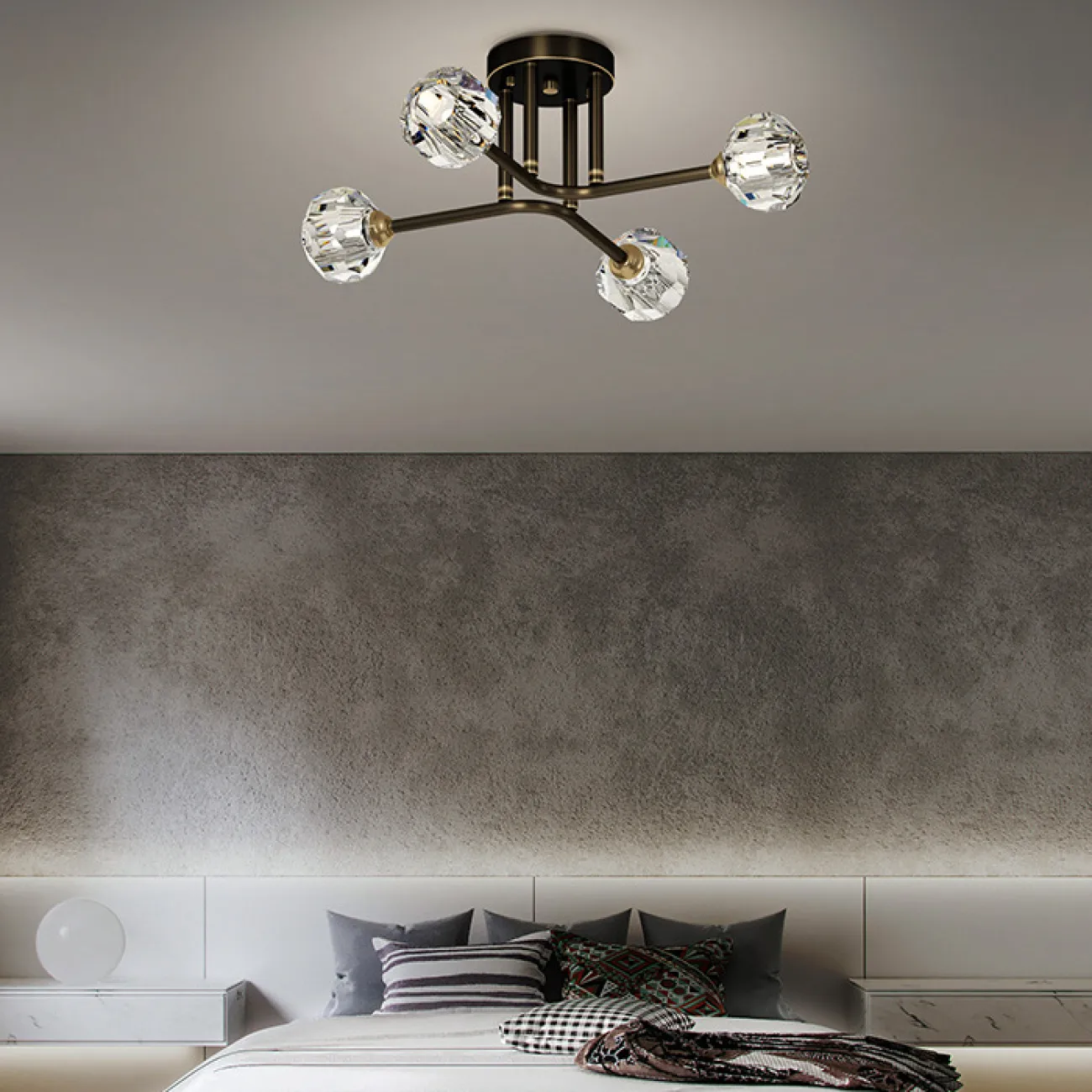 Потолочная люстра RH CH L4 Brass Black от ImperiumLoft