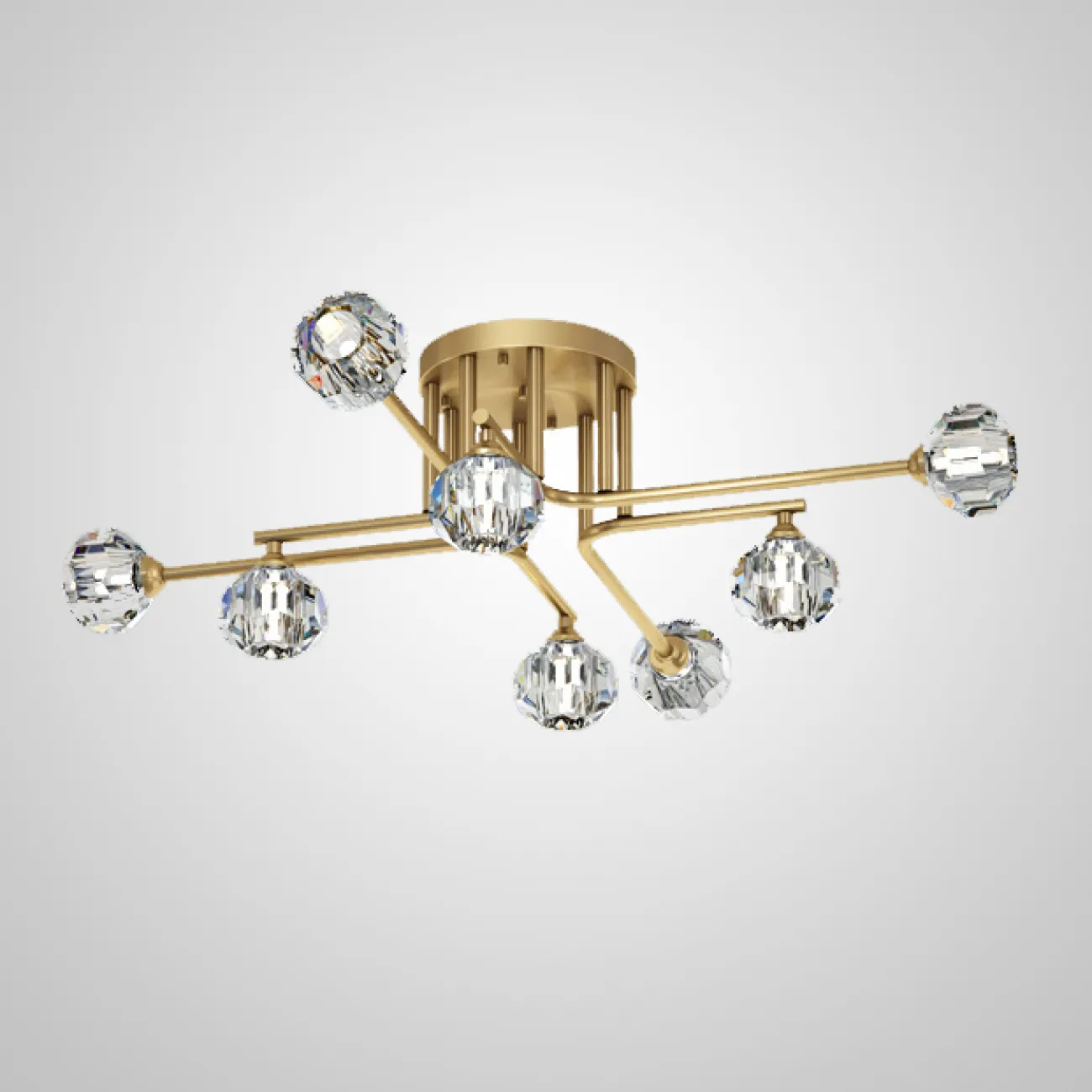 Потолочная люстра RH CH L4 Brass Black от ImperiumLoft