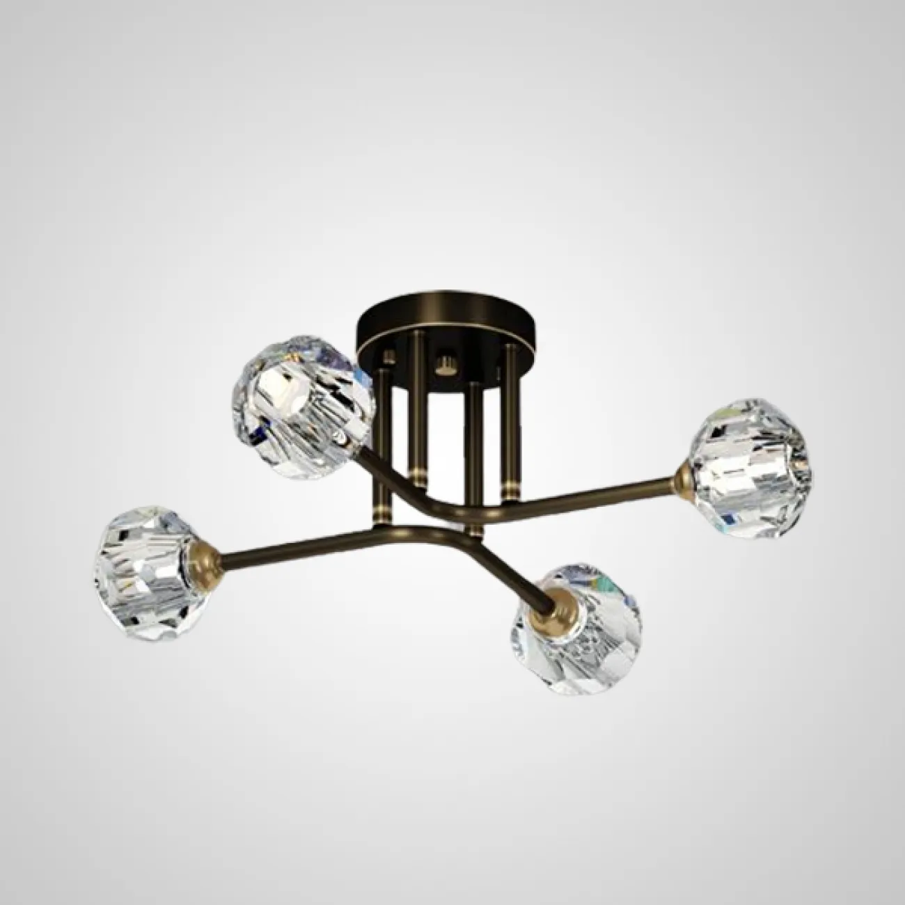 Потолочная люстра RH CH L8 Brass Black от ImperiumLoft