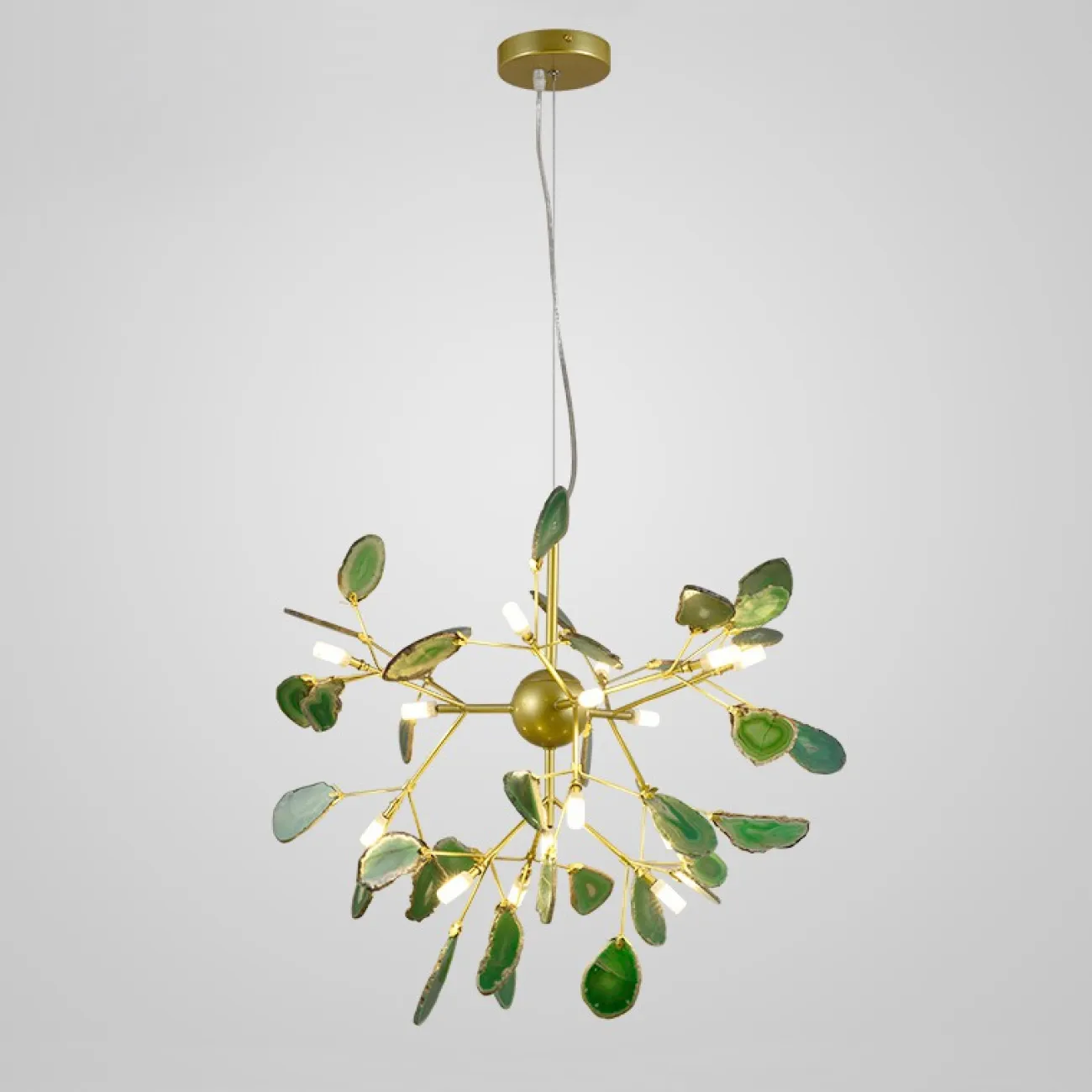 Подвесная люстра AGATE L16 Green от ImperiumLoft