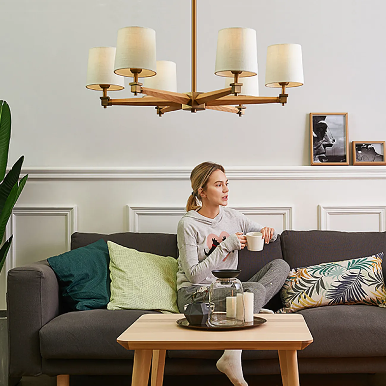 Люстра Jorgenson D85 Beige/Dark wood от ImperiumLoft Люстра Jorgenson D85 Beige/Dark wood от ImperiumLoft