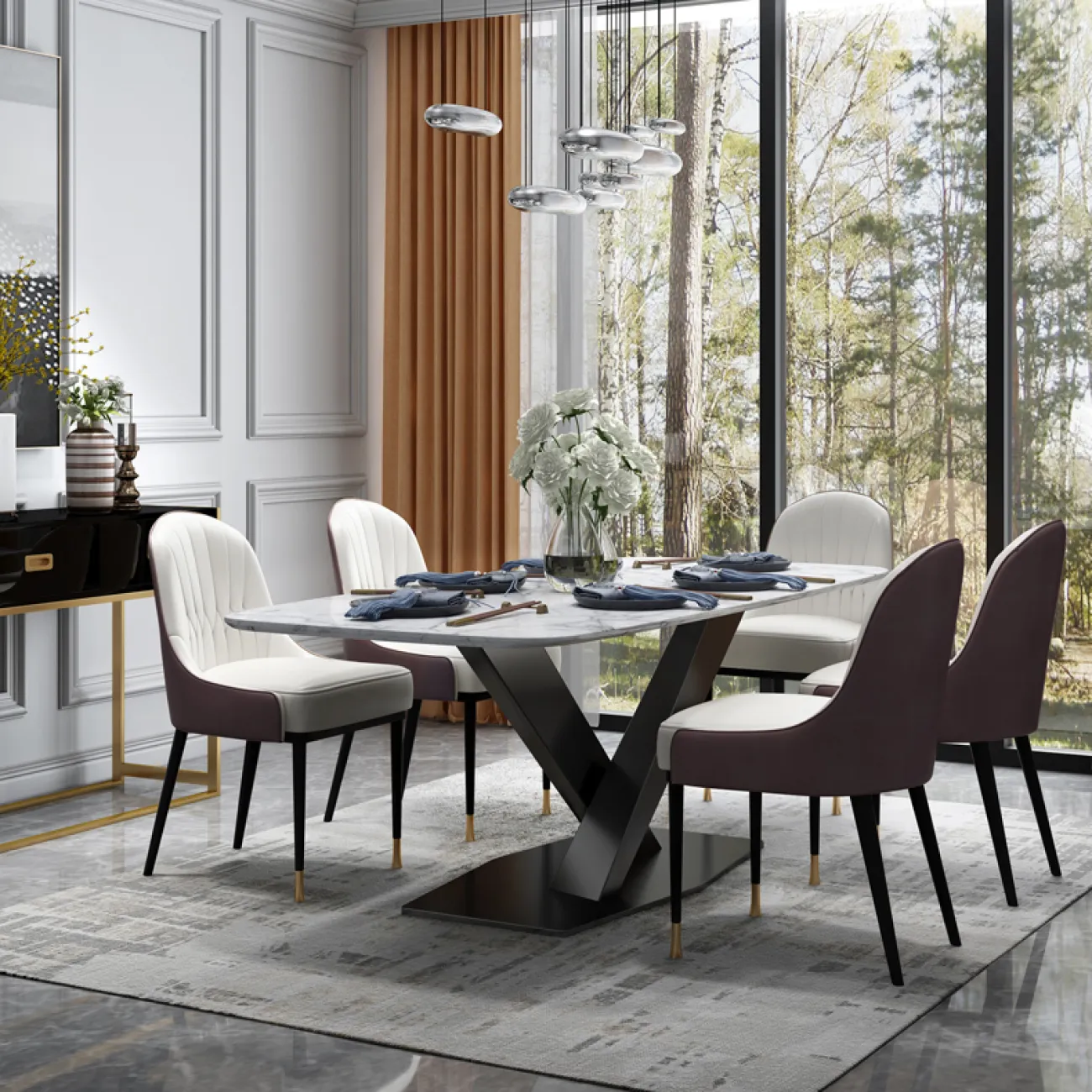 Дизайнерский обеденный стол LaLume-AZ00325