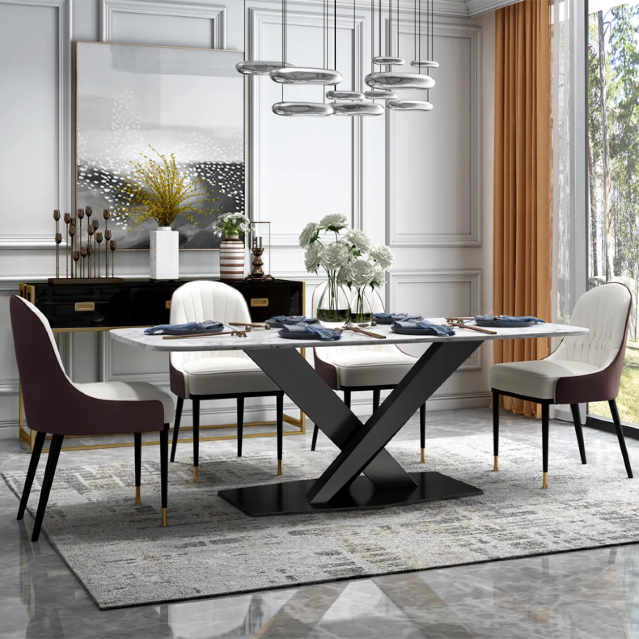 Дизайнерский обеденный стол LaLume-AZ00325