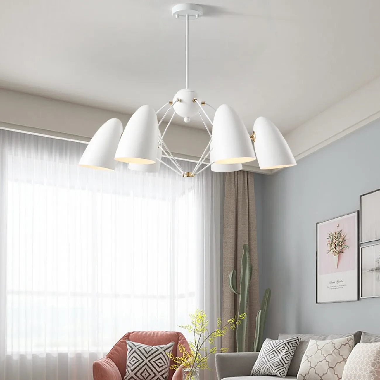 Подвесная люстра ETA 10 Белый от ImperiumLoft