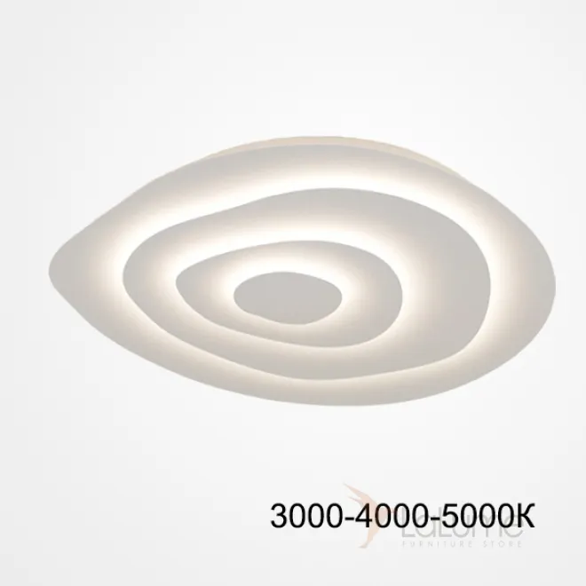 Потолочные светильники из серии GWYN с белыми ассиметричными рассеивателями в форме пирамид GWYN L47 Трехцветный свет