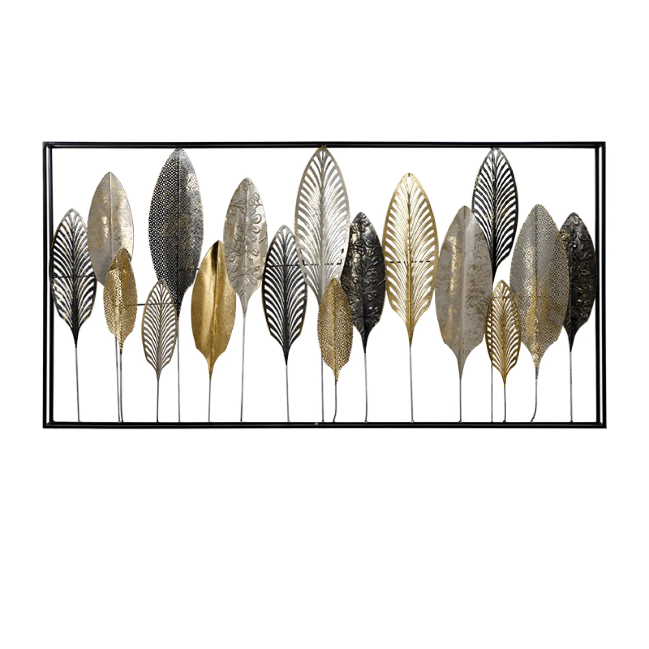 Настенный декор листья в рамке LaLume-KKK00196