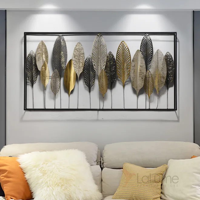 Настенный декор листья в рамке LaLume-KKK00196