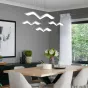Комбинация подвесных светодиодных светильников с плафонами в форме стилизованных чаек LIESL M L1 4000К