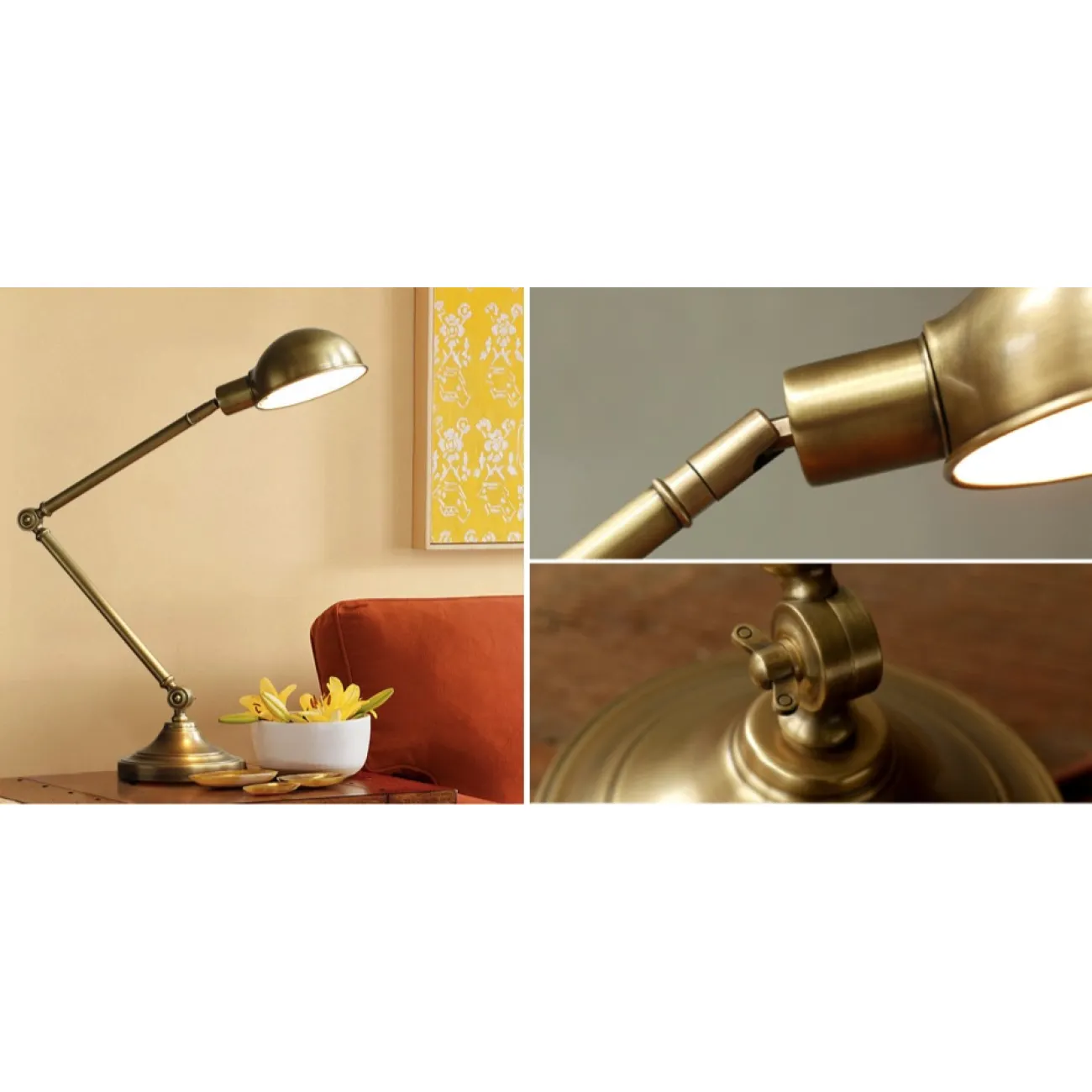Настольная лампа Brass Vintage Loft Table Lamp от LaLume Настольная лампа Brass Vintage Loft Table Lamp от LaLume