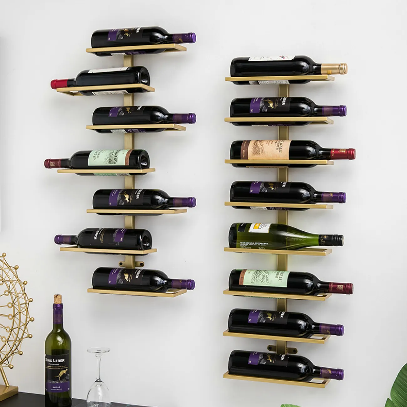 Дизайнерский настенный декор подставка для бутылок LaLume-KKK00271 