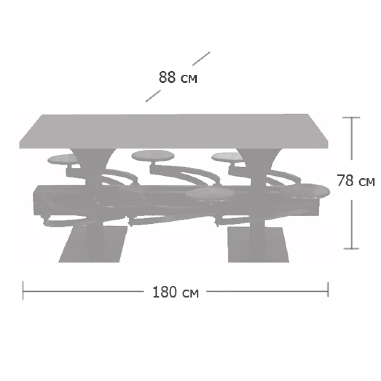 Обеденный стол Perrin Communal Table Loft от LaLume