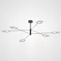 Люстра на штанге INGEL D110 6 lamps Black/White от ImperiumLoft