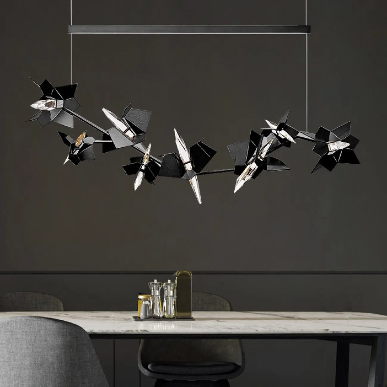 Подвесной светильник BERGAMO L180 Black от ImperiumLoft