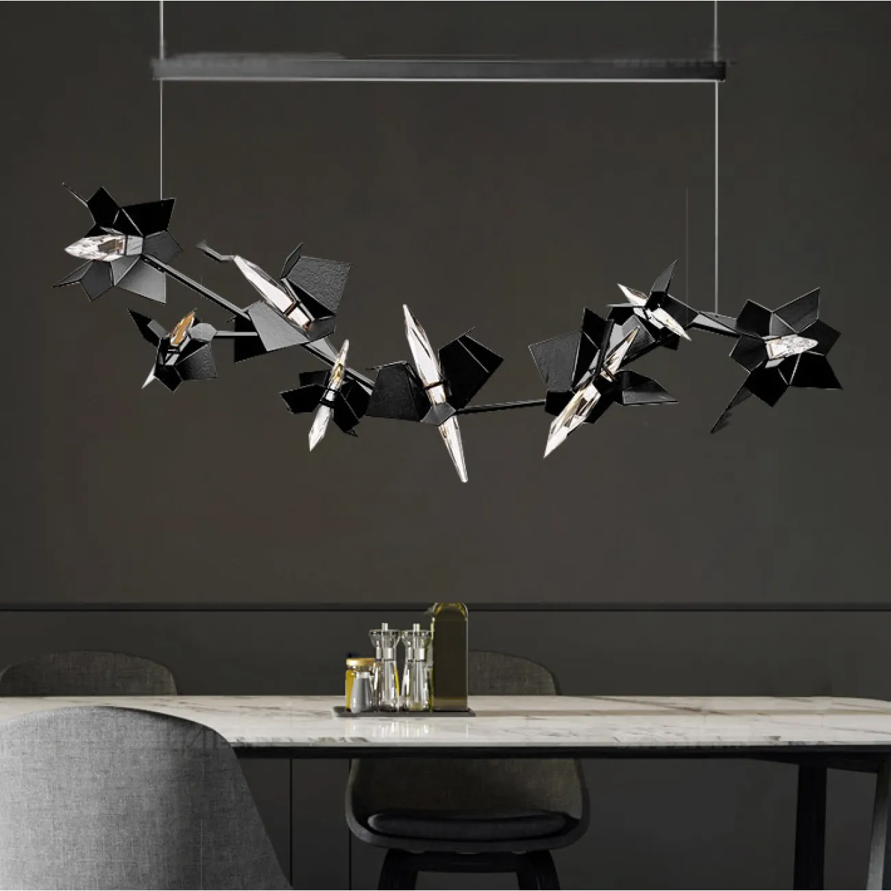 Подвесной светильник BERGAMO L180 Black от ImperiumLoft