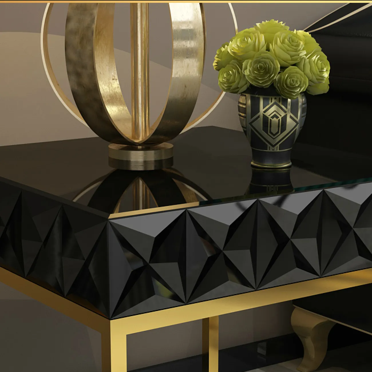 Дизайнерская прикроватная тумба - LaLume-TT00140