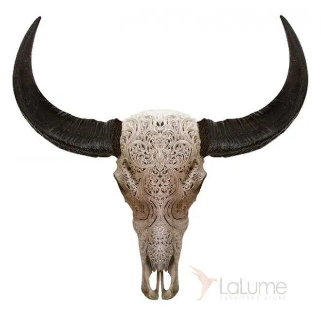 Череп буйвола Buffalo Skull Tribal Carving 1 от LaLume