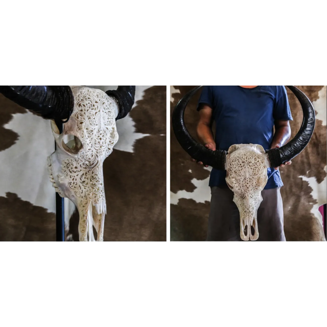 Череп буйвола Buffalo Skull Tribal Carving 1 от LaLume