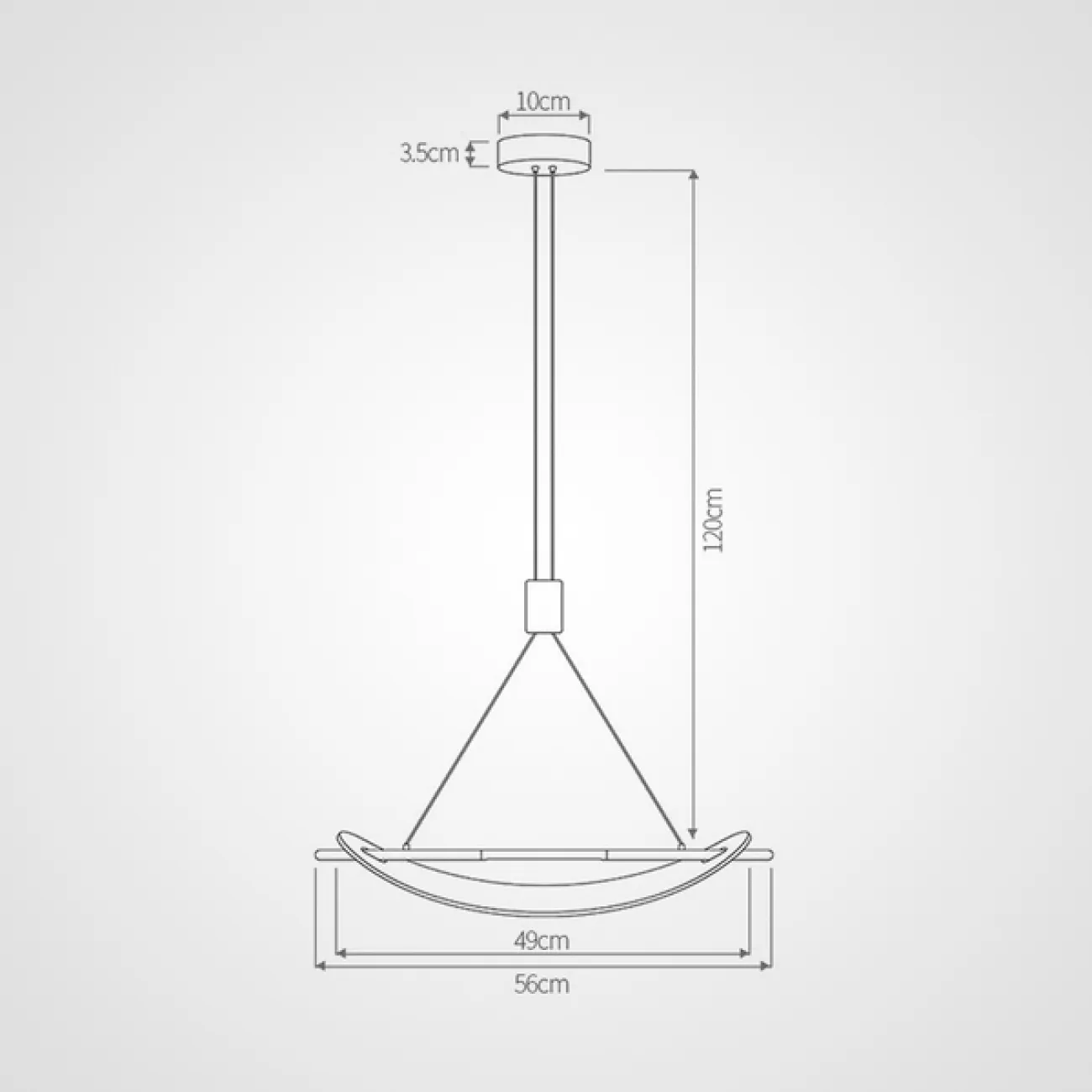 Подвесной реечный светильник ROOK ШАМПАНЬ от ImperiumLoft
