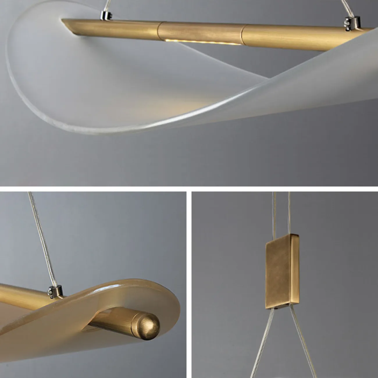 Подвесной реечный светильник ROOK ШАМПАНЬ от ImperiumLoft