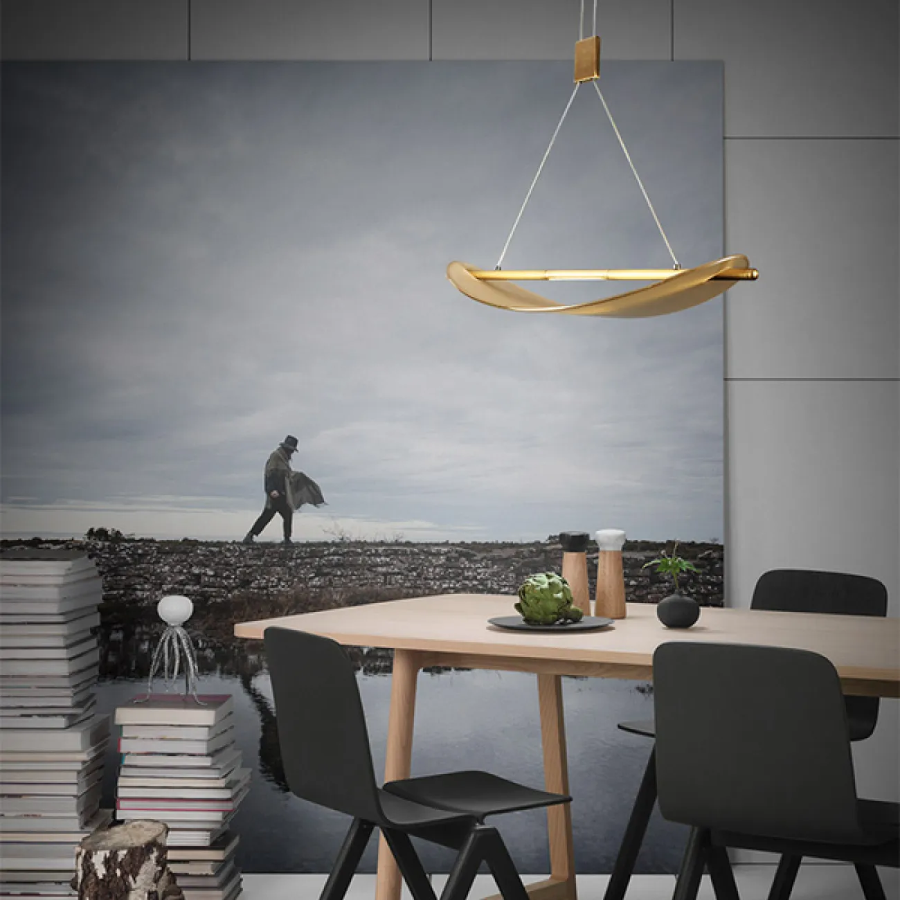 Подвесной реечный светильник ROOK ШАМПАНЬ от ImperiumLoft