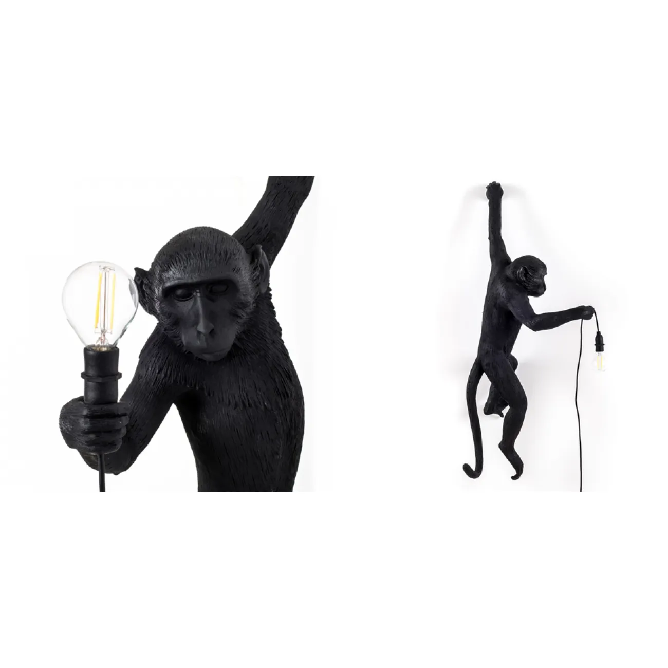 БРА SELETTI MONKEY LAMP HANGING VERSION Black от LaLume